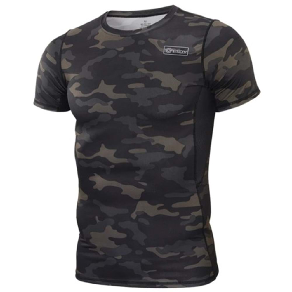 ESDY T-SHIRT - TACTCAL CAMO SİYAH