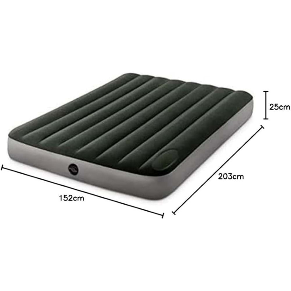 INTEX KUMAŞ YATAK 2 KİŞİLİK POMPALI - 64763 ( 1.5MX2MX25CM )