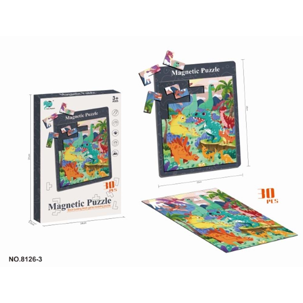 OYUNCAK PAZZLE MAGNETIC DINAZAUR