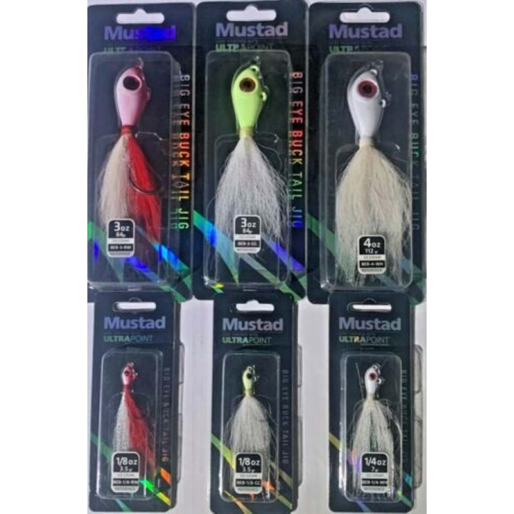 MUSTAD BIG EYE BUCKTAIL GLOW 224 GR - PINK