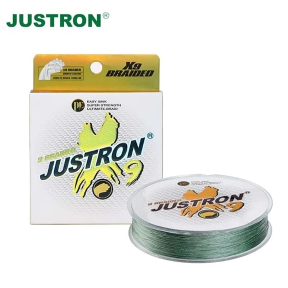 JUSTRON BRAID GREEN X9 - 150M ( 0.12/0.20MM ARASI )