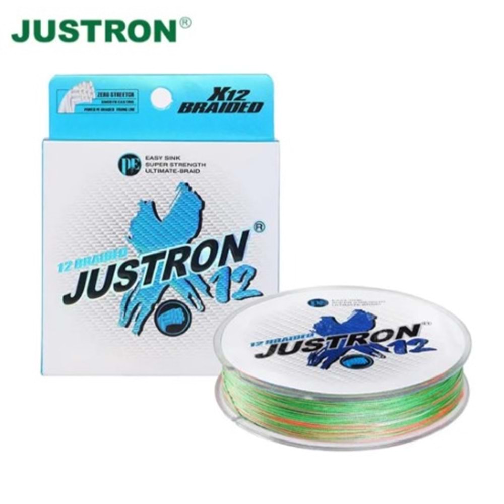 JUSTRON BRAID MULTICOLOUR X12 - 300M ( 0.12/0.20MM ARASI )
