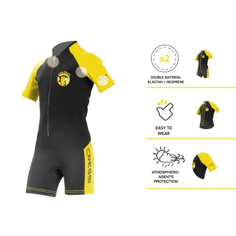 CRESSI LITTLE SHARK SHORTY ELBİSE - 7/8 YAŞ