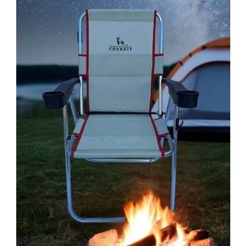 KAMP SANDALYESİ BARDAKLI LUX