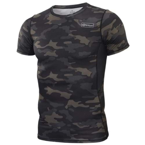 ESDY T-SHIRT - TACTCAL CAMO SİYAH