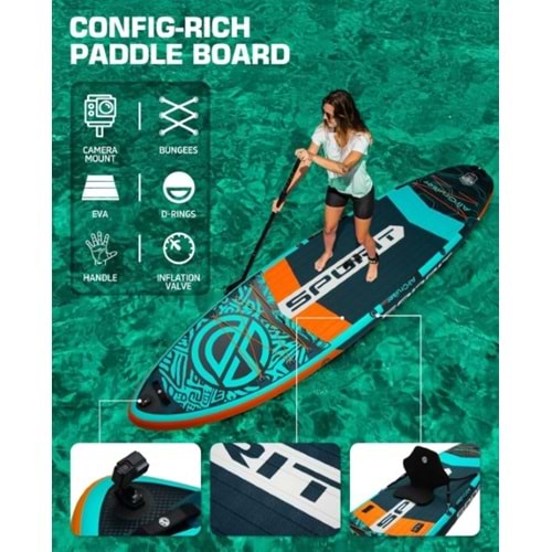 PADDLE BOARD AQA SPORT AIR - SP030 ( 351*89*15cm )