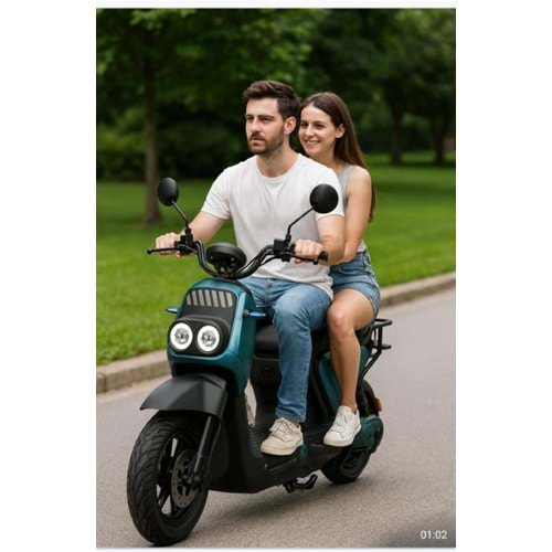 MOTOSİKLET ELEKTRİKLİ - EBG-068 1000W ( 72V/23AH SPEED 65KM RANGE 70KM )