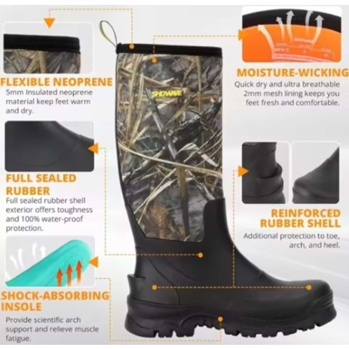 HUNTER BOOT ÇİZME XR - CAMO (Size-40/46)